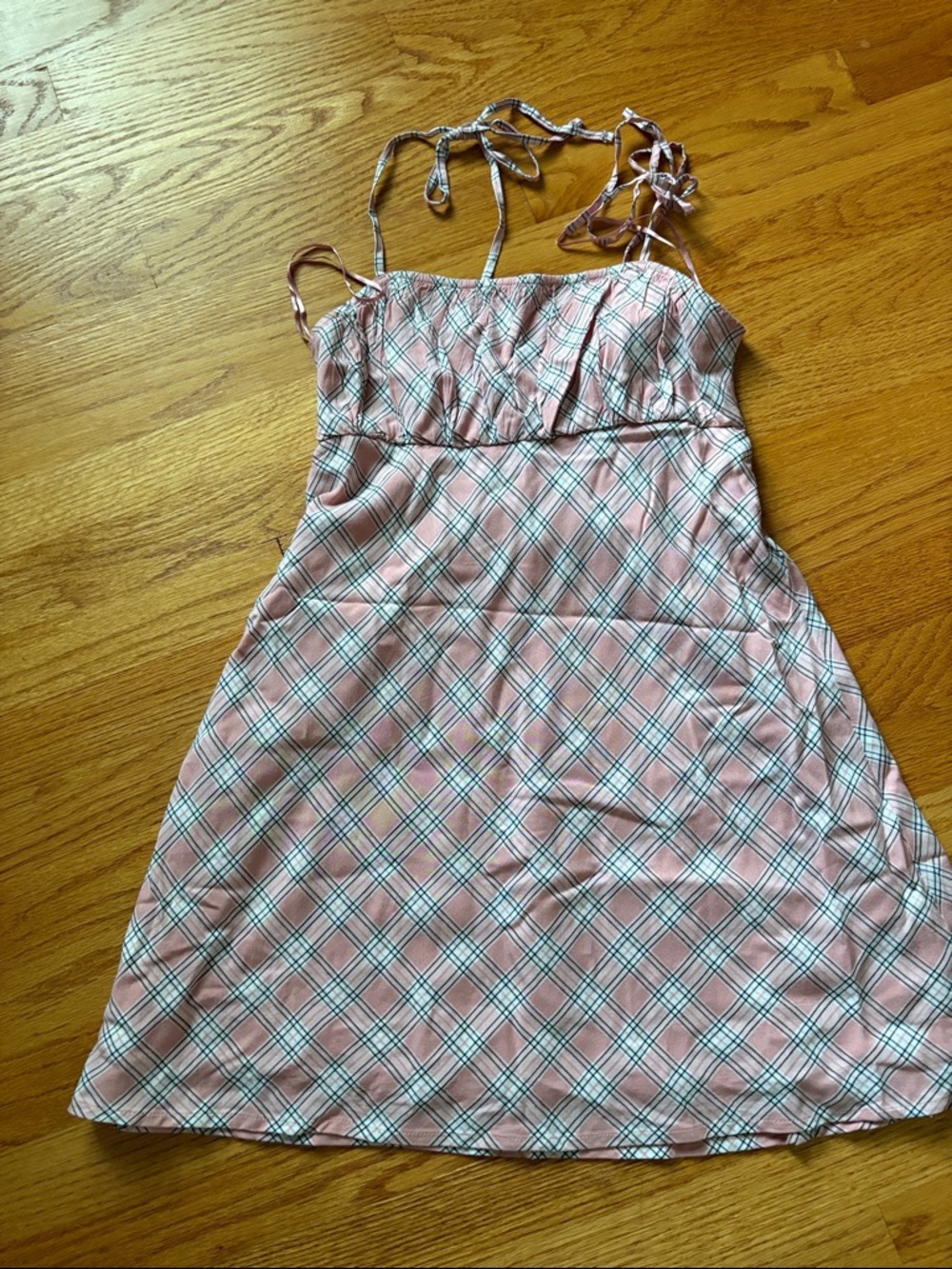 Hollister Pink Plaid Mini Dress
